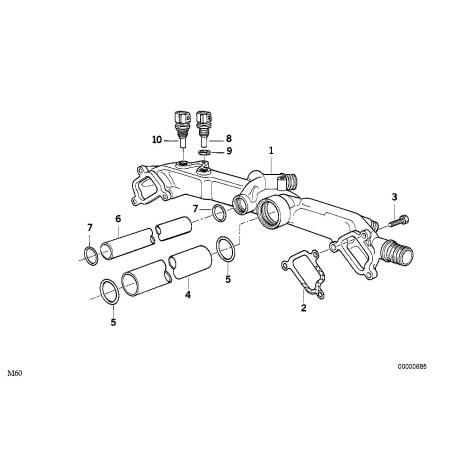 Capteur de température du liquide de refroidissement du moteur à 2 broches - Pièce d'origine BMW 12621710535
