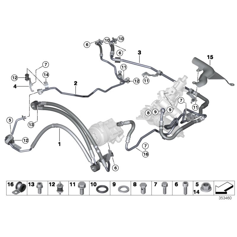 Boulon de fixation du couvercle du moteur - Pièce d'origine BMW 07119906086