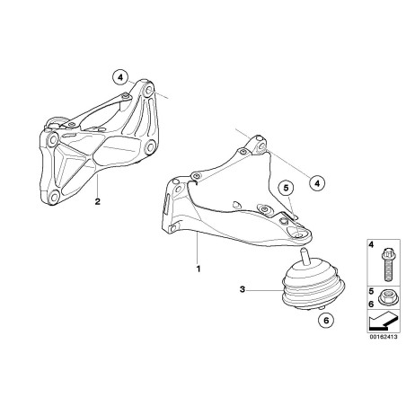 Support moteur - Pièce d'origine BMW 11812283798