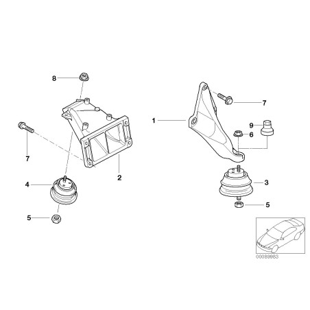 Support moteur - Pièce d'origine BMW 22116754608 Support moteur - Pièce d'origine BMW 22116754608