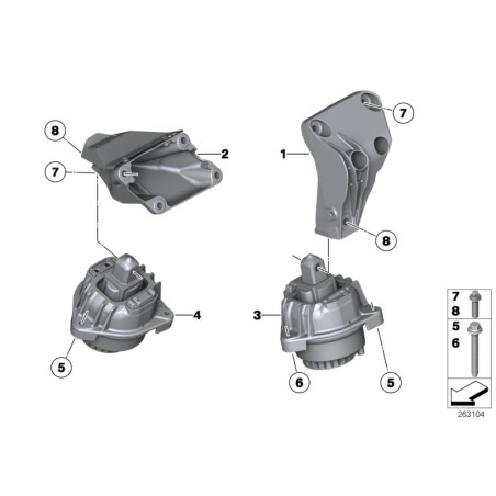 Support moteur - Pièce d'origine BMW 22116785601 Support moteur - Pièce d'origine BMW 22116785601