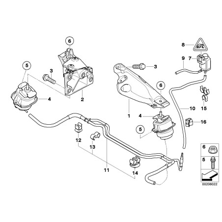 Support moteur - Pièce d'origine BMW 22116795418 Support moteur - Pièce d'origine BMW 22116795418