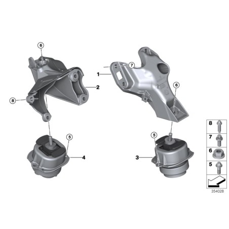 Support moteur gauche - Pièce d'origine BMW 22116865145 Support moteur gauche - Pièce d'origine BMW 22116865145