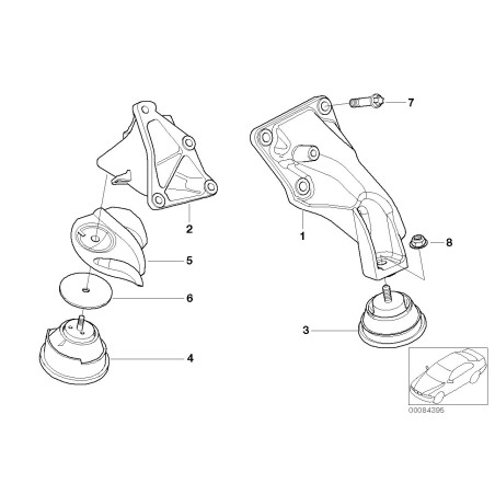 Support moteur droit - Pièce d'origine BMW 22116779972