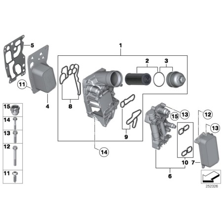 Joint de refroidisseur d'huile moteur - Pièce d'origine BMW 11428580681