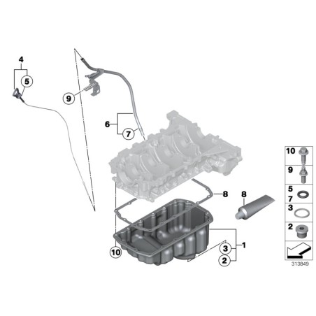 Jauge d'huile moteur - Pièce d'origine BMW 11437600470