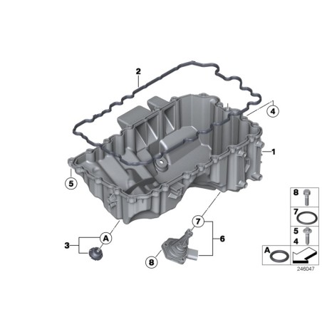 Bouchon de vidange d'huile moteur - Pièce d'origine BMW 11137605018