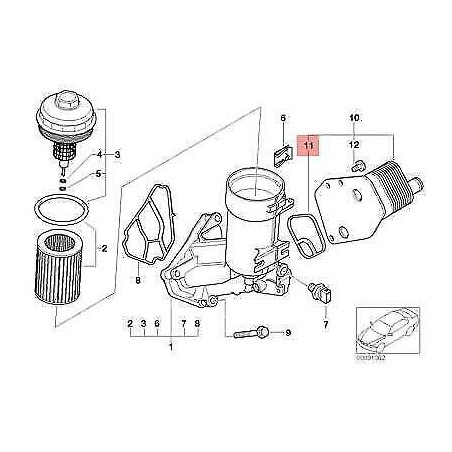 Joint de carter de filtre à huile moteur - Pièce d'origine BMW 11427787699 Joint de carter de filtre à huile moteur - Pièce d'origine BMW 11427787699