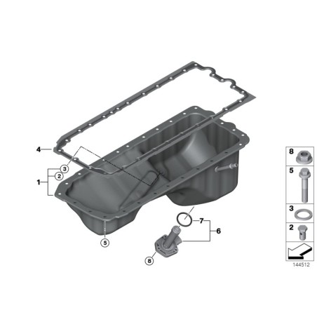 Joint de carter d'huile moteur - Pièce d'origine BMW 11137548031