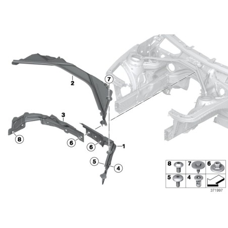 Cloison moteur gauche - Pièce d'origine BMW 51757331241