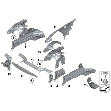 Support de radiateur moteur gauche - Pièce d'origine BMW 51647219317 Support de radiateur moteur gauche - Pièce d'origine BMW 51647219317
