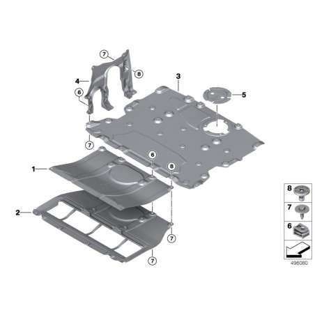 Cache d'accès au bouclier moteur - Pièce d'origine BMW 51757409394