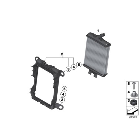 Radiateur à distance pour moteurs - Pièce d'origine BMW 17118625447