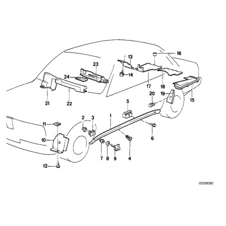 Couvercle inférieur du faisceau de câblage du moteur - Pièce d'origine BMW 51711380390 Couvercle inférieur du faisceau de câblage du moteur - Pièce d'origine BMW 51711380390