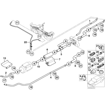 Pompe à carburant Euro Diesel - Pièce d'origine BMW 16117165590 Pompe à carburant Euro Diesel - Pièce d'origine BMW 16117165590