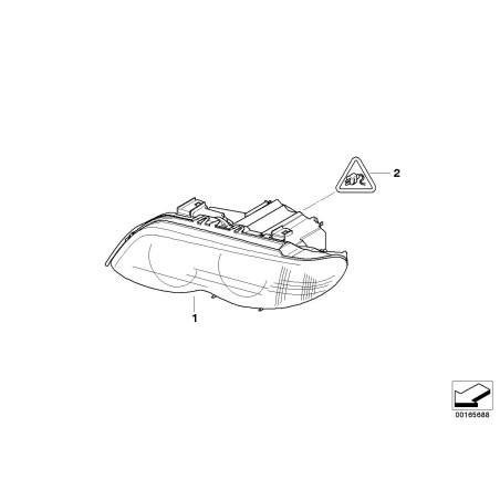 Boîtiers de phares bi-xénon européens - Pièce d'origine BMW 63117166815 - Paire Boîtiers de phares bi-xénon européens - Pièce d'origine BMW 63117166815 - Paire