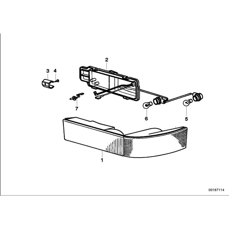 Ensemble de clignotant avant européen gauche E31 - Pièce d'origine BMW 63111383943