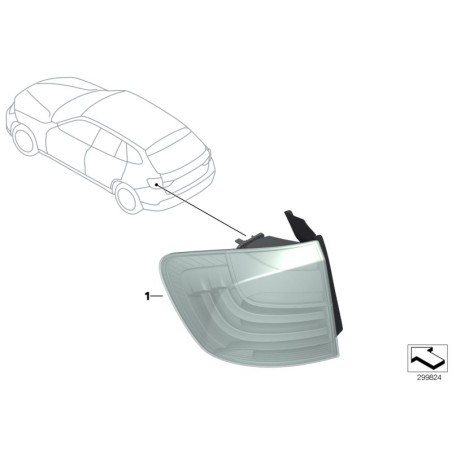 Ensemble de feux arrière extérieurs européens - Pièce d'origine BMW 63212990110