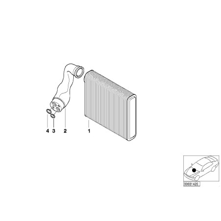 Évaporateur E39 E53 - Pièce d'origine BMW 64118385690 Évaporateur E39 E53 - Pièce d'origine BMW 64118385690