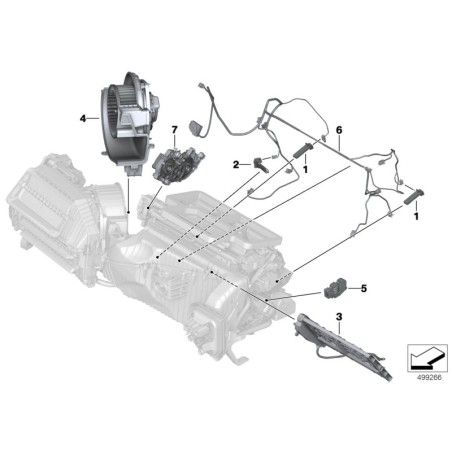 Capteur de température de l'évaporateur - Pièce d'origine BMW 64119238084