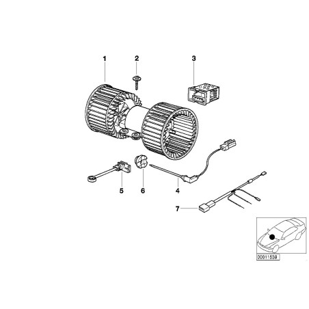 Capteur de température de l'évaporateur - Pièce d'origine BMW 64518364458