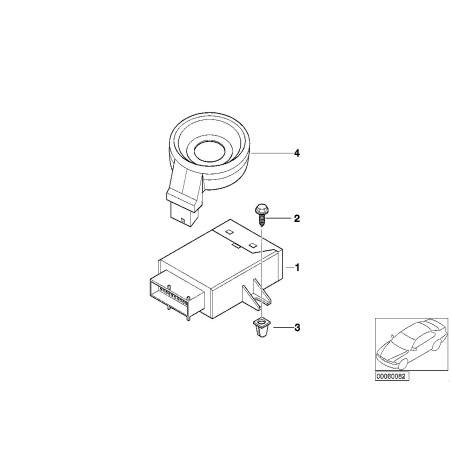 Anneau d'antenne EWS - Pièce d'origine BMW 61356964556