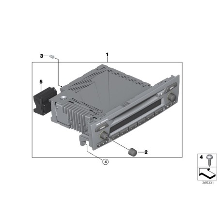 Radio Professionnelle CD de remplacement - Pièce d'origine BMW 65129130046