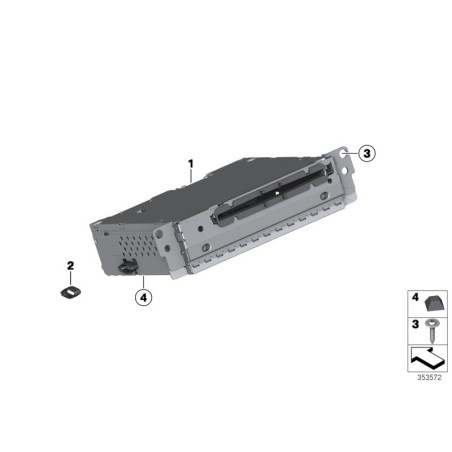 Radio Professionnelle CD de remplacement - Pièce d'origine BMW 65129270373