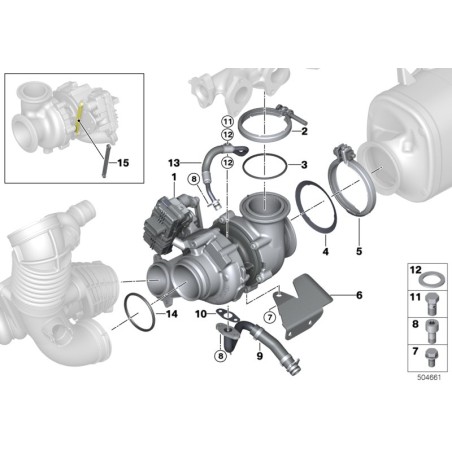 Collier d'échappement - Pièce d'origine BMW 11657620508