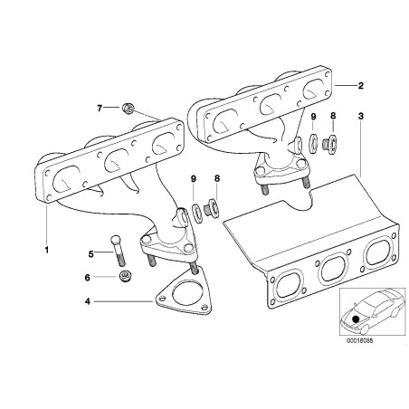 Joint d'échappement - Pièce d'origine BMW 18301716888