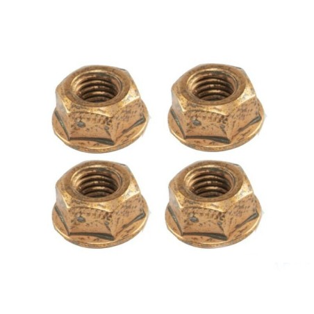 Écrou en cuivre avec bride hexagonale pour collecteur d'échappement m8x1.25 4pcs - Pièce d'origine BMW 18307620549