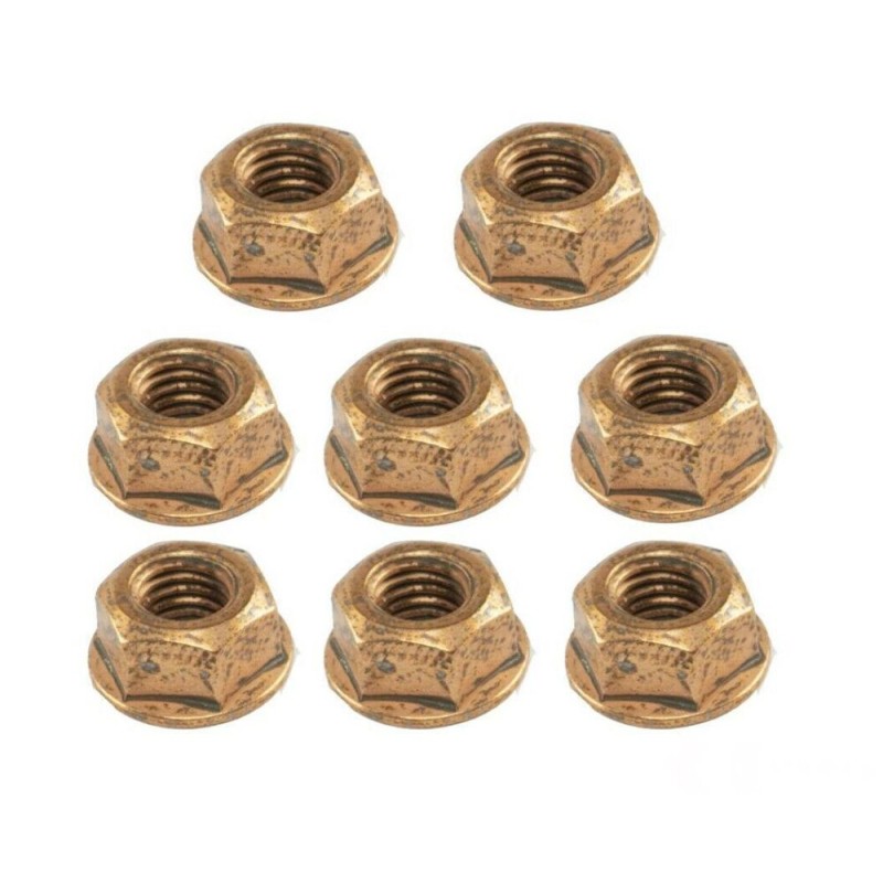 Écrou en cuivre de collecteur d'échappement avec bride hexagonale M8x1.25 8pcs - Pièce d'origine BMW 18307620549