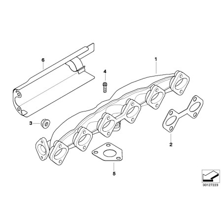 Collecteur d'échappement - Pièce d'origine BMW 11627788422 Collecteur d'échappement - Pièce d'origine BMW 11627788422