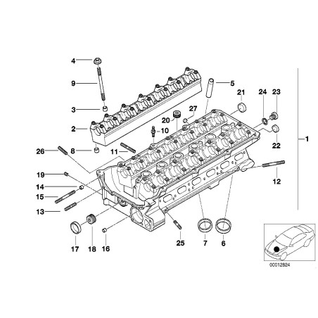 Étude de collecteur d'échappement - Pièce d'origine BMW 11121744057