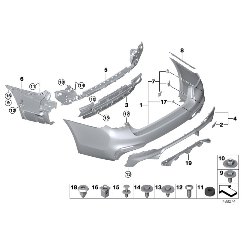 Support d'échappement - Pièce d'origine BMW 51128065846 Support d'échappement - Pièce d'origine BMW 51128065846