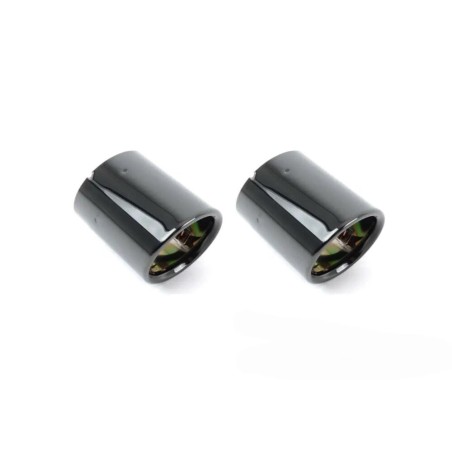 Système d'échappement Embouts de tuyau d'échappement Chrome Noir 2 pièces - Pièce d'origine BMW 18308511729