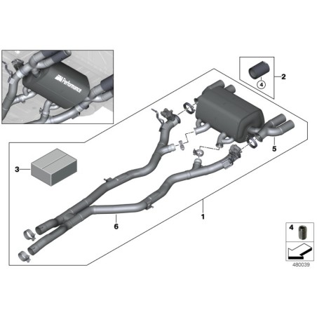 Embouts de tuyau d'échappement en carbone - Pièce d'origine BMW 18302358110 Embouts de tuyau d'échappement en carbone - Pièce d'origine BMW 18302358110