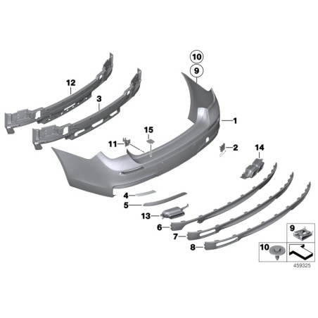 Embouts de tuyau d'échappement - Pièce d'origine BMW 51127195301 Embouts de tuyau d'échappement - Pièce d'origine BMW 51127195301