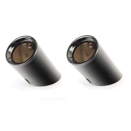 Embouts de tuyau d'échappement noirs - Ensemble de deux - Pièce d'origine BMW 2x18307610633