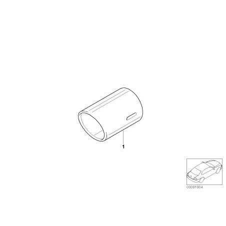 Embouts de tuyau d'échappement chromés 1 pièce - Pièce d'origine BMW 82120305010 Embouts de tuyau d'échappement chromés 1 pièce - Pièce d'origine BMW 82120305010