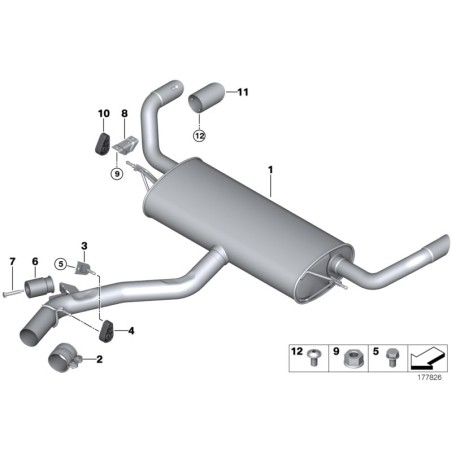 Embouts de tuyau d'échappement chromés - Ensemble de deux - Pièce d'origine BMW 2x18307599189 Embouts de tuyau d'échappement chromés - Ensemble de deux - Pièce d'origine BMW 2x18307599189