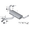 Embouts de tuyau d'échappement chromés - Ensemble de deux - Pièce d'origine BMW 2x18307599189 Embouts de tuyau d'échappement chromés - Ensemble de deux - Pièce d'origine BMW 2x18307599189