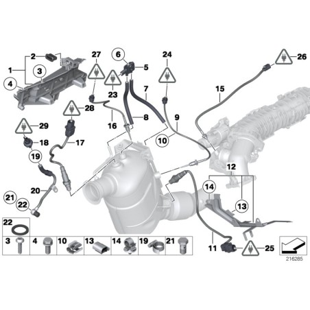Capteur de température d'échappement - Pièce d'origine BMW 13627805607