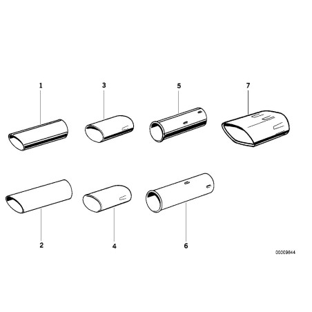 Embouts d'échappement Chm. - Pièce d'origine BMW 82129408593