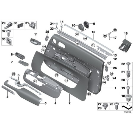 Écrou expansible - Pièce d'origine BMW 51418267067