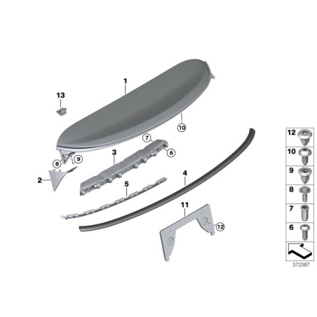 Pack de 10 écrous expansibles - Pièce d'origine BMW 51127046911