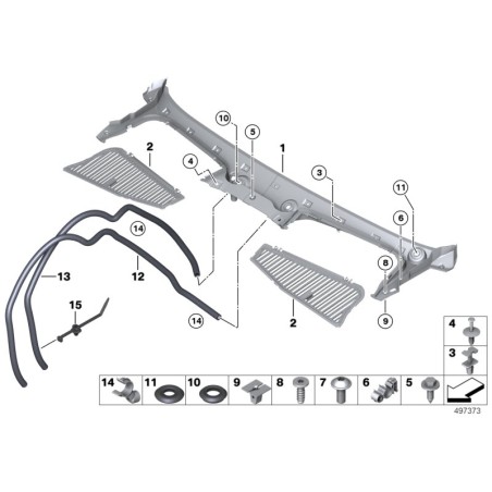 Pack de 10 écrous expansibles - Pièce d'origine BMW 63128374671