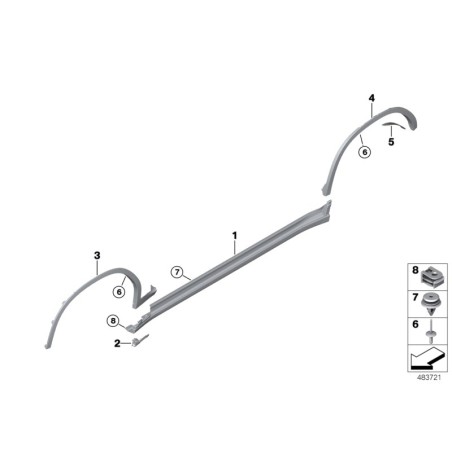 Rivet d'expansion pour garniture d'arche de roue - Pièce d'origine BMW 51777171004