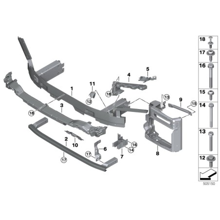 Rivet d'expansion - Pièce d'origine BMW 51127004445