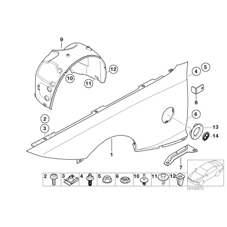 Rivet d'expansion - Pièce d'origine BMW 51717007296 Rivet d'expansion - Pièce d'origine BMW 51717007296